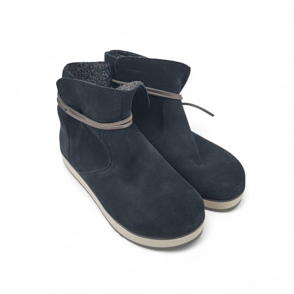 Merrell Juno Bluff‎ Polar Women's 8 Insulated Winter Boots Black Suede Ankle EUC